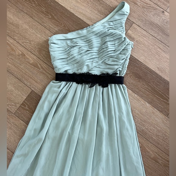 H&M Women's off the shoulder long formal mint green dress size 10 - Picture 2 of 8